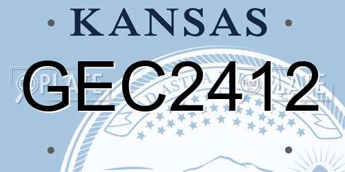 GEC2412 Kansas License Plate