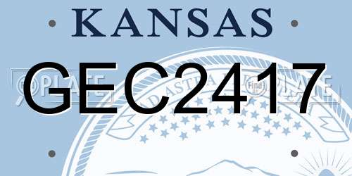 GEC2417 Kansas License Plate