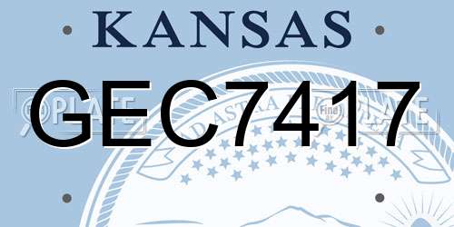 GEC7417 Kansas License Plate