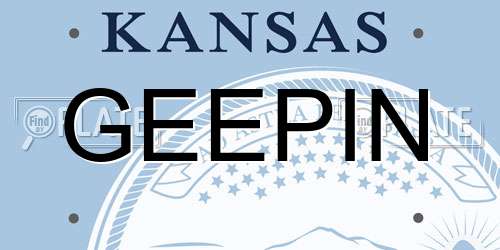 GEEPIN Kansas License Plate