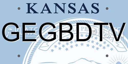 GEGBDTV Kansas License Plate