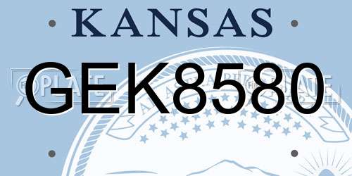 GEK8580 Kansas License Plate