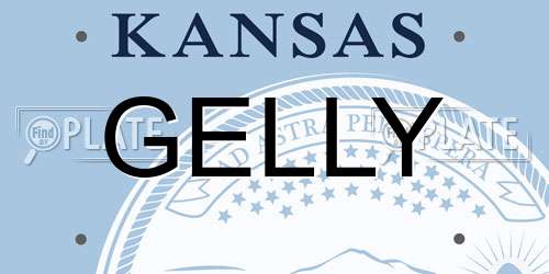 GELLY Kansas License Plate