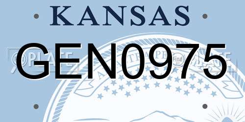 GEN0975 Kansas License Plate
