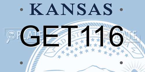 GET116 Kansas License Plate