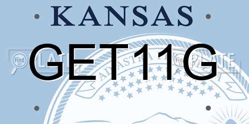 GET11G Kansas License Plate