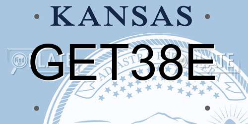 GET38E Kansas License Plate