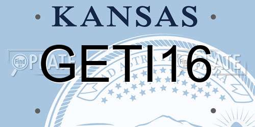 GETI16 Kansas License Plate