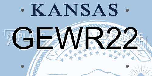 GEWR22 Kansas License Plate