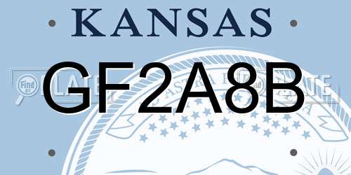 GF2A8B Kansas License Plate