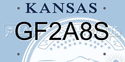 GF2A8S Kansas License Plate