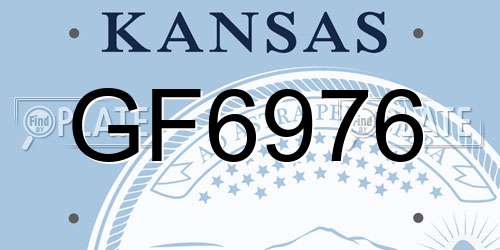 GF6976 Kansas License Plate