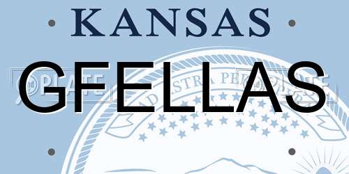 GFELLAS Kansas License Plate