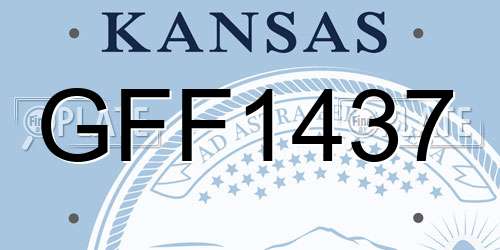 GFF1437 Kansas License Plate