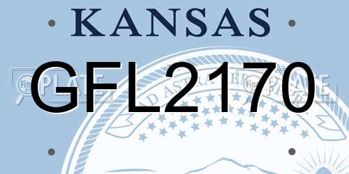 GFL2170 Kansas License Plate