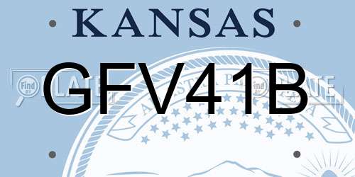GFV41B Kansas License Plate