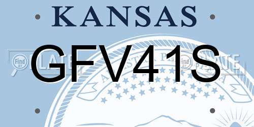 GFV41S Kansas License Plate