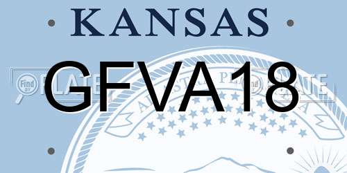 GFVA18 Kansas License Plate