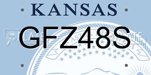 GFZ48S Kansas License Plate