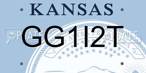GG1I2T Kansas License Plate