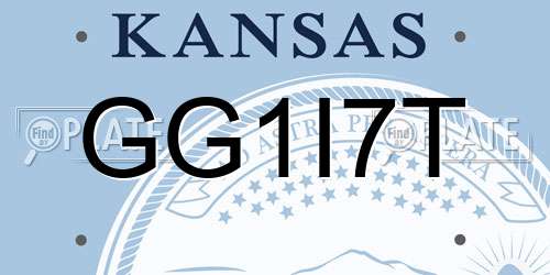 GG1I7T Kansas License Plate