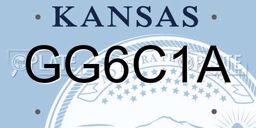 GG6C1A Kansas License Plate