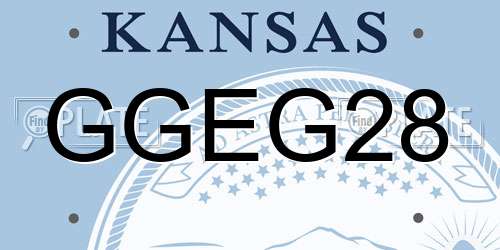 GGEG28 Kansas License Plate