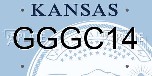 GGGC14 Kansas License Plate
