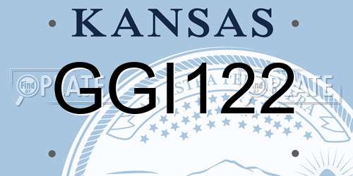GGI122 Kansas License Plate