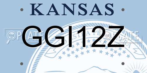 GGI12Z Kansas License Plate