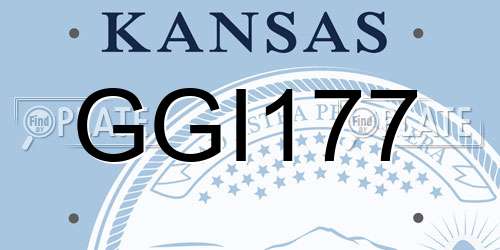 GGI177 Kansas License Plate