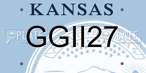 GGII27 Kansas License Plate