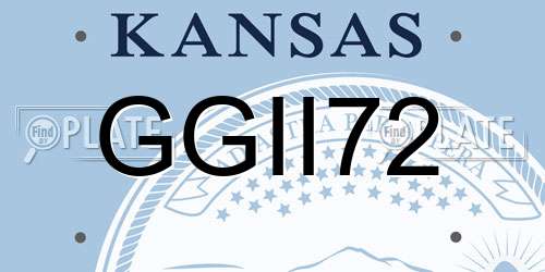 GGII72 Kansas License Plate