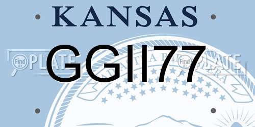 GGII77 Kansas License Plate