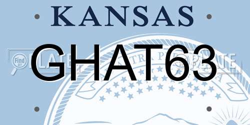 GHAT63 Kansas License Plate