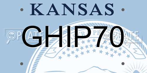 GHIP70 Kansas License Plate