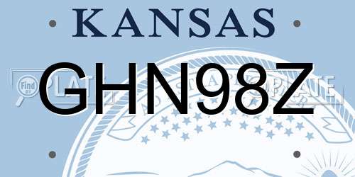 GHN98Z Kansas License Plate