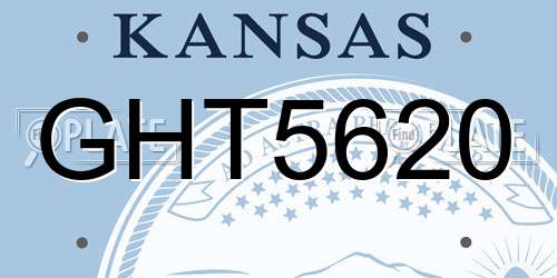 GHT5620 Kansas License Plate