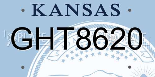 GHT8620 Kansas License Plate
