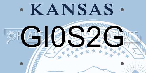 GI0S2G Kansas License Plate
