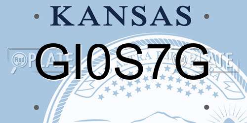 GI0S7G Kansas License Plate