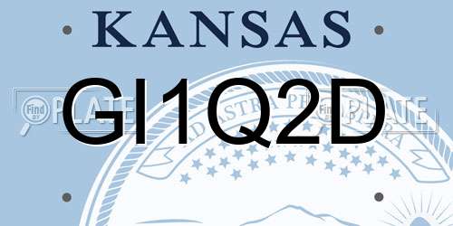 GI1Q2D Kansas License Plate