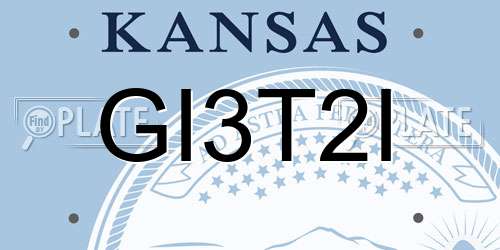 GI3T2I Kansas License Plate