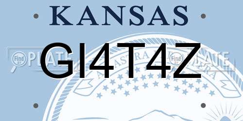 GI4T4Z Kansas License Plate