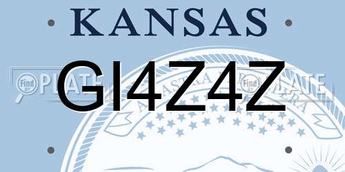 GI4Z4Z Kansas License Plate