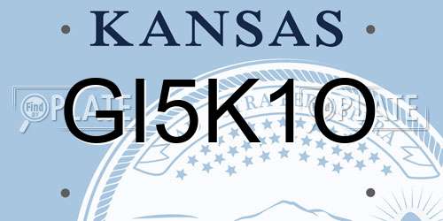 GI5K1O Kansas License Plate