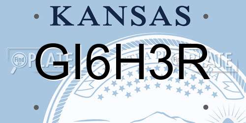 GI6H3R Kansas License Plate