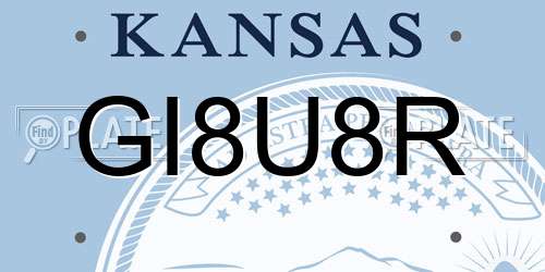 GI8U8R Kansas License Plate