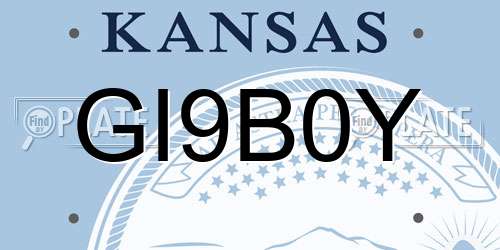 GI9B0Y Kansas License Plate
