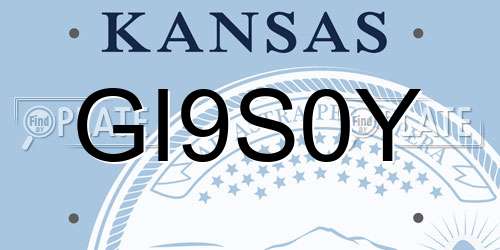 GI9S0Y Kansas License Plate
